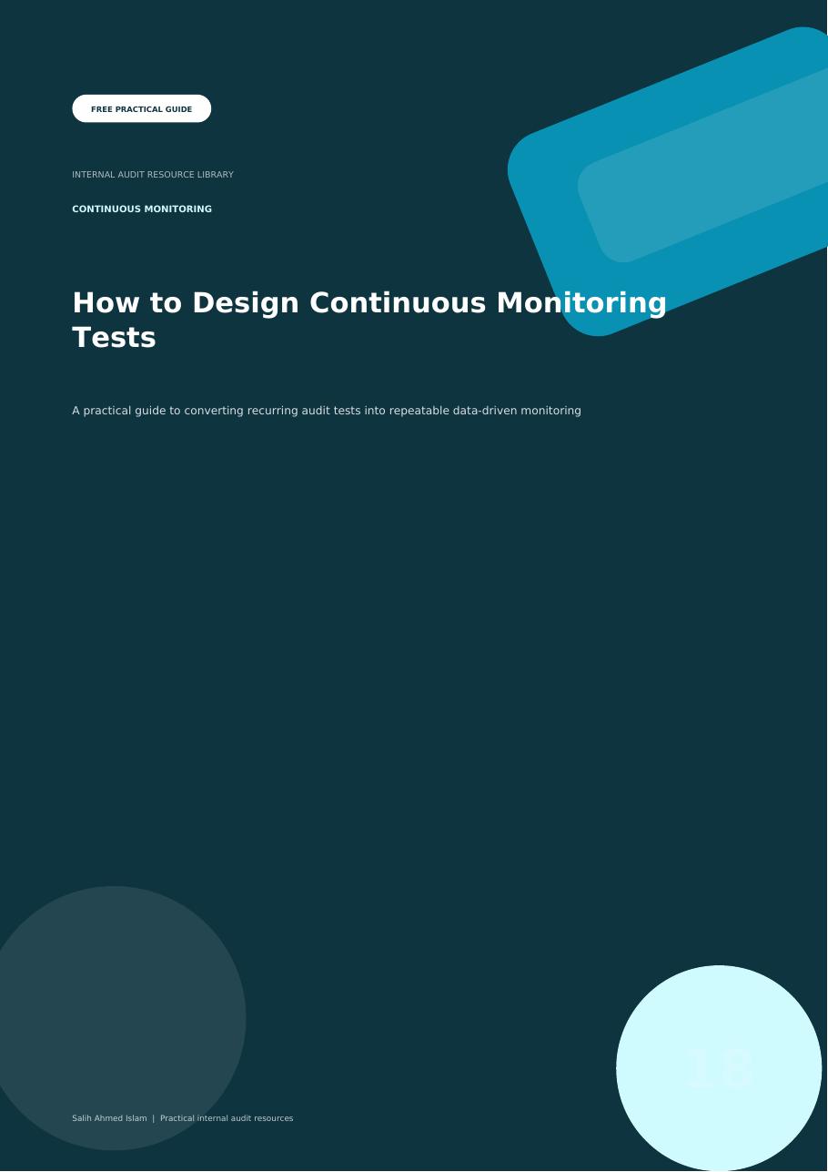 How to Design Continuous Monitoring Tests free PDF cover