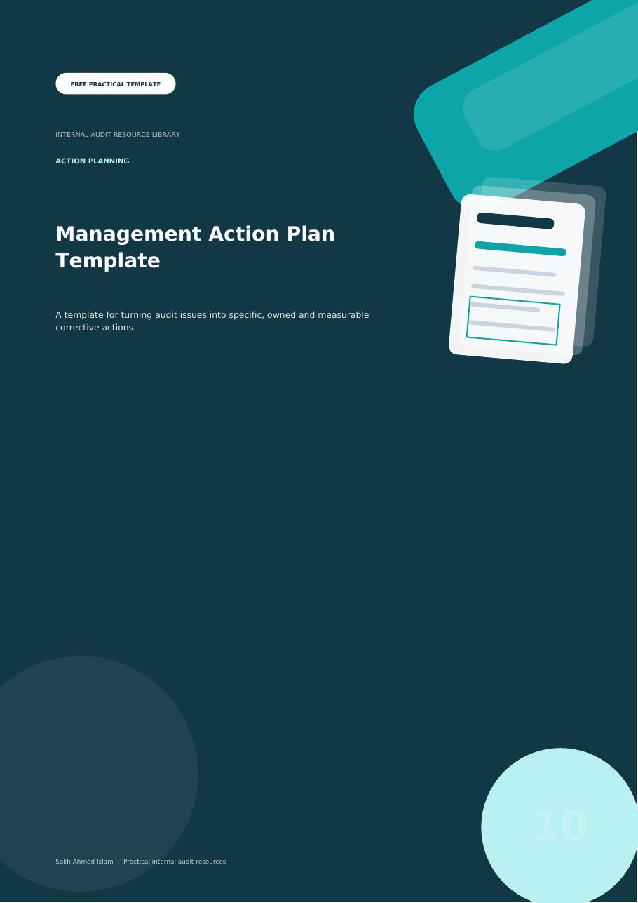 Management Action Plan Template free PDF cover