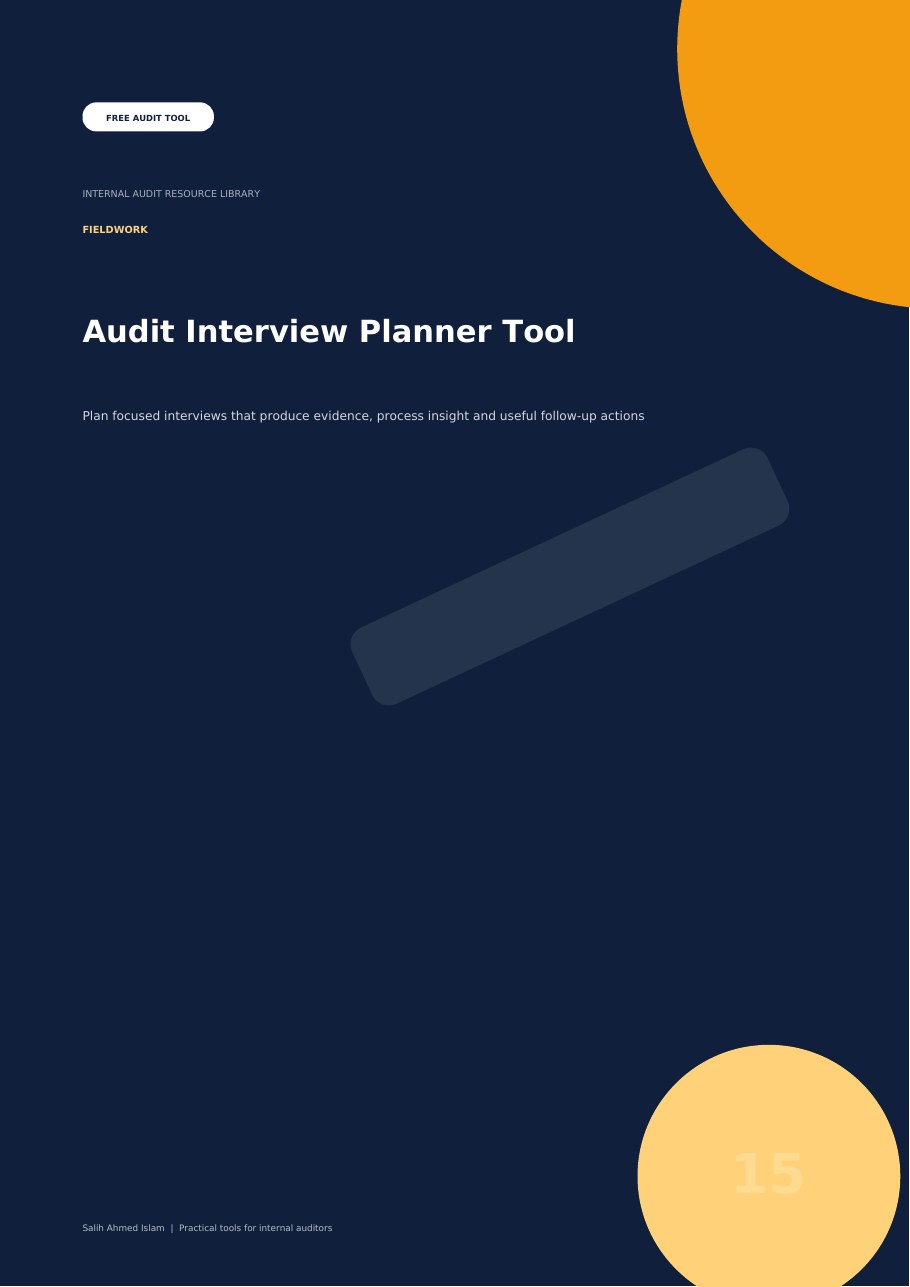 Audit Interview Planner Tool free PDF cover