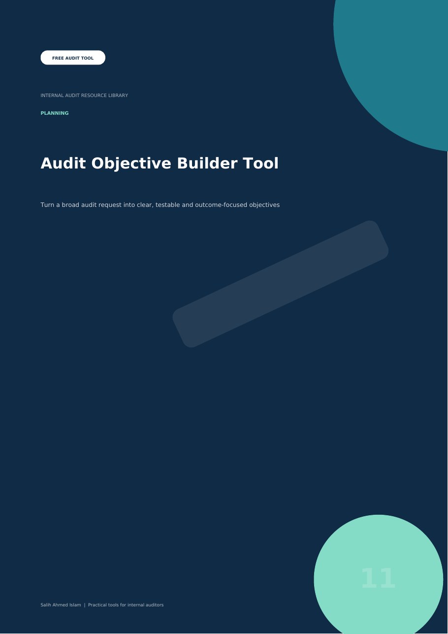 Audit Objective Builder Tool free PDF cover