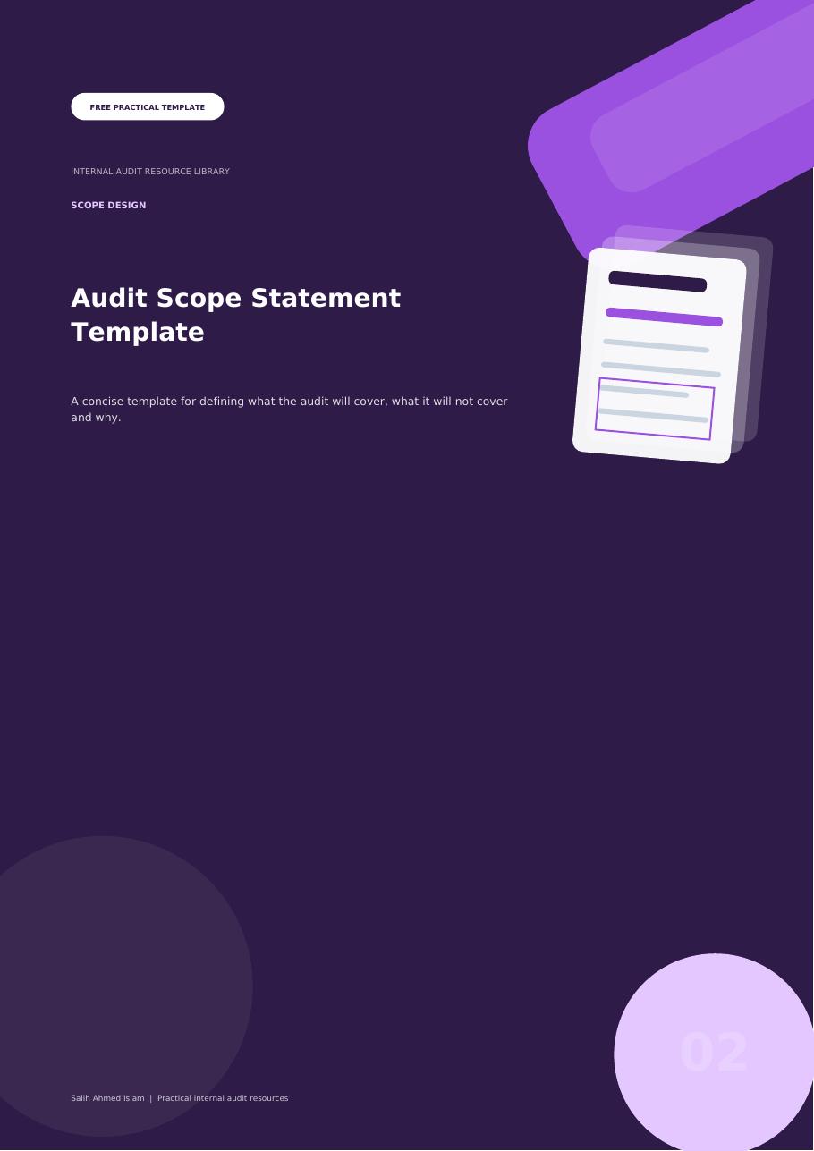 Audit Scope Statement Template free PDF cover