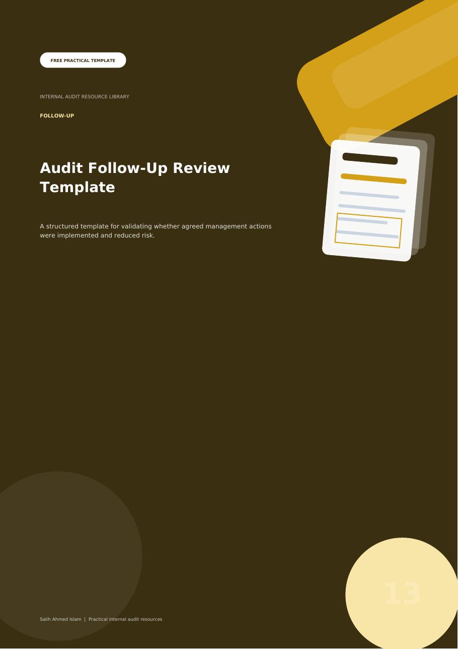 Audit Follow-Up Review Template free PDF cover