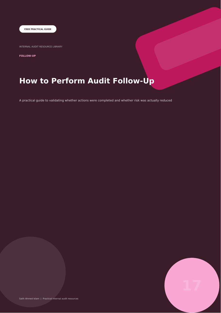 How to Perform Audit Follow-Up free PDF cover