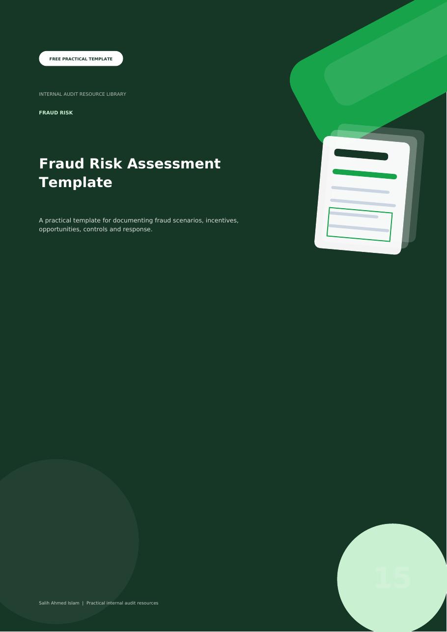Fraud Risk Assessment Template free PDF cover
