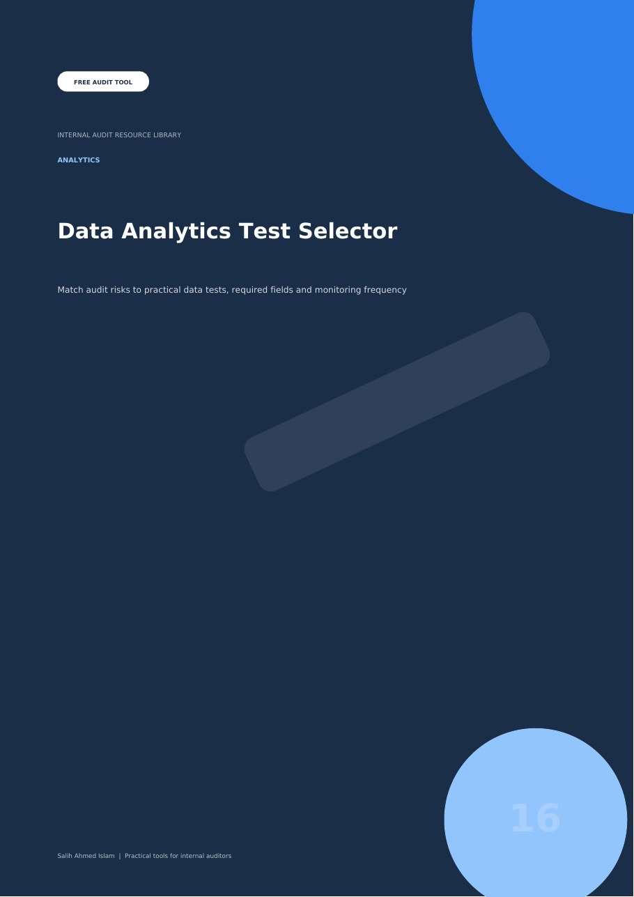 Data Analytics Test Selector Tool free PDF cover