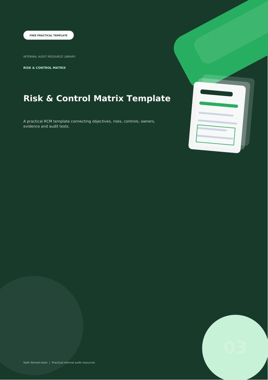 Risk & Control Matrix Template free PDF cover