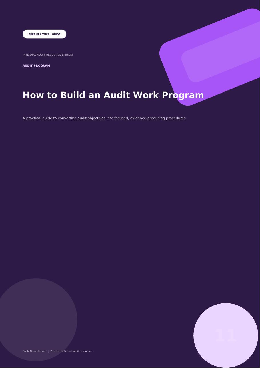How to Build an Audit Work Program free PDF cover