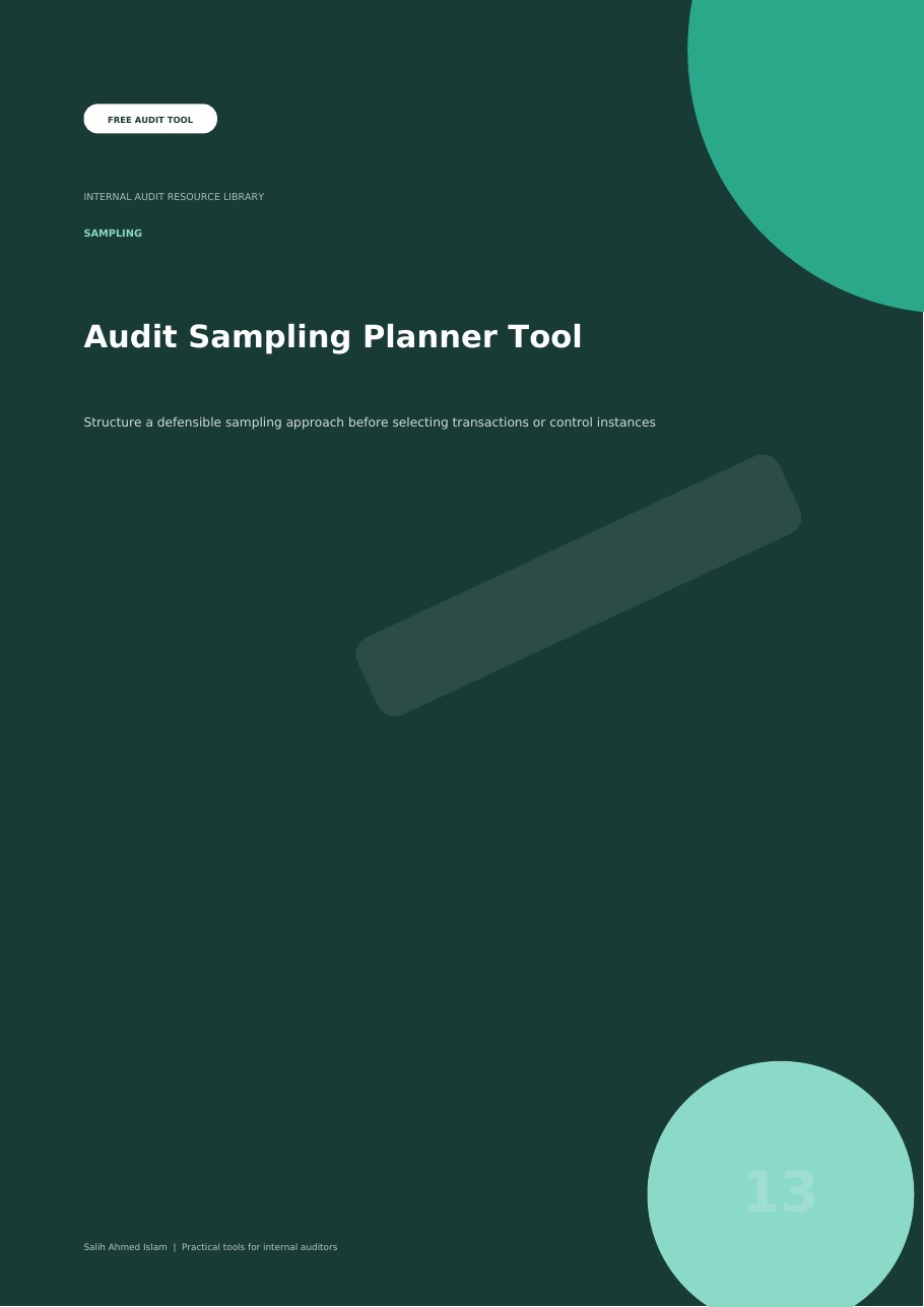Audit Sampling Planner Tool free PDF cover