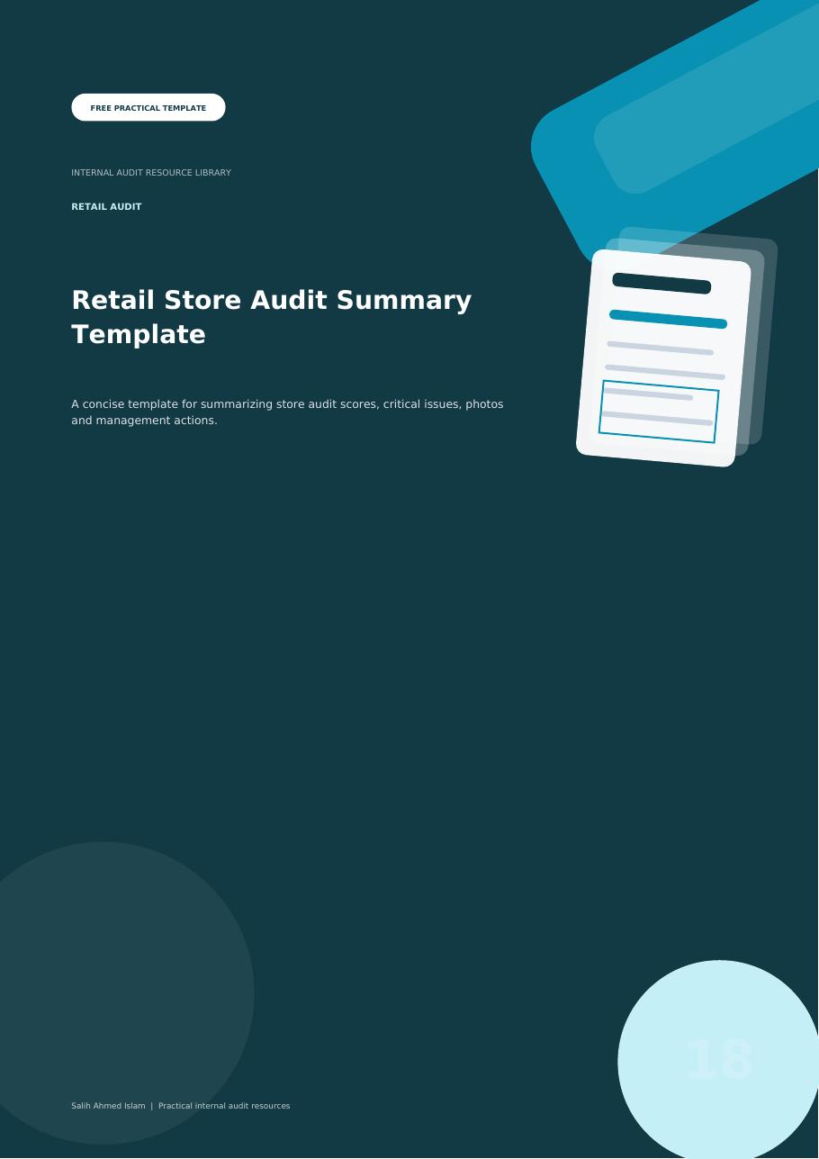 Retail Store Audit Summary Template free PDF cover