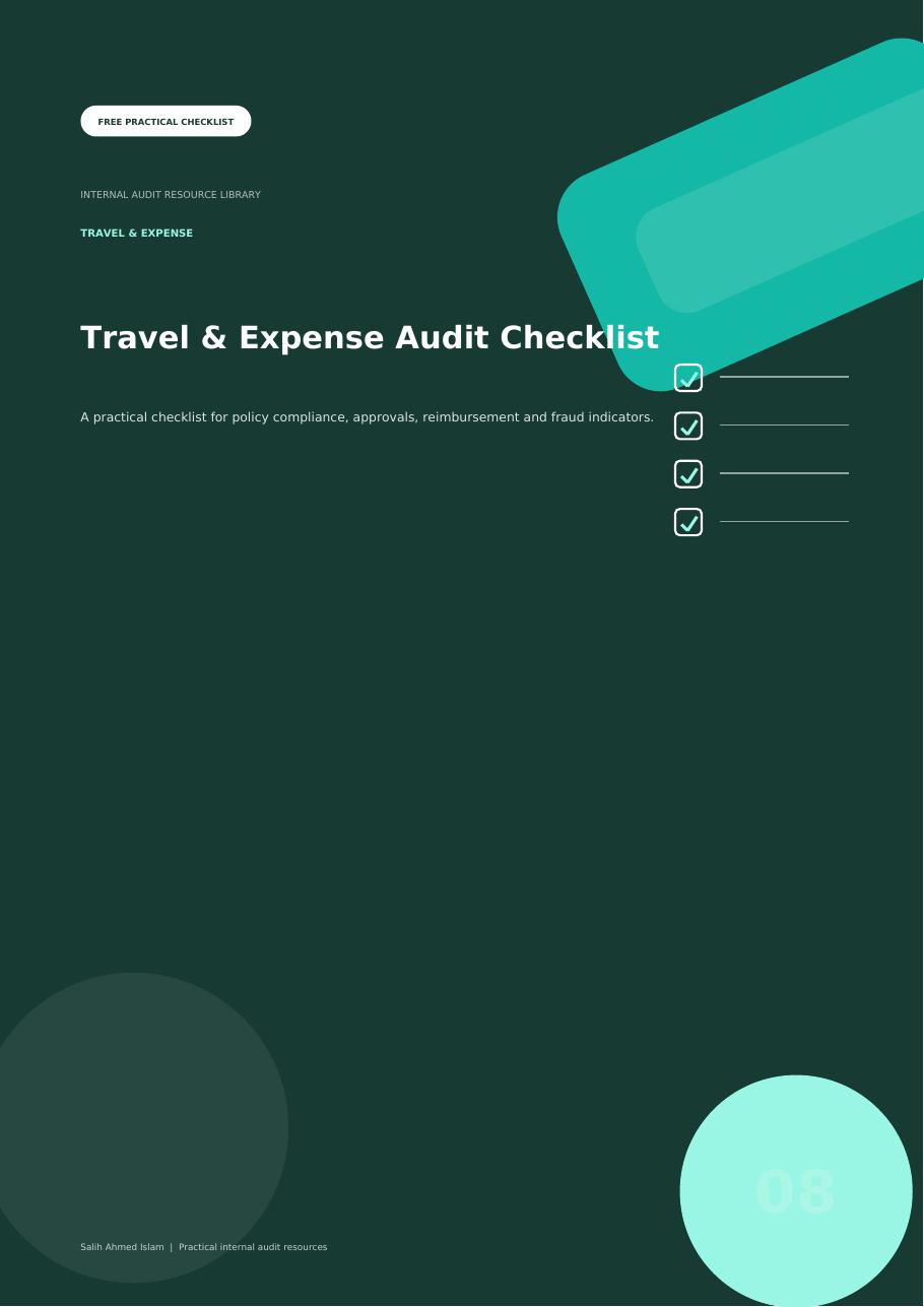 Travel & Expense Audit Checklist free PDF cover