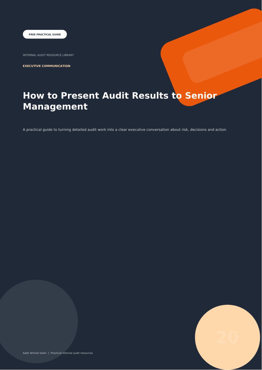 How to Present Audit Results to Senior Management free PDF cover