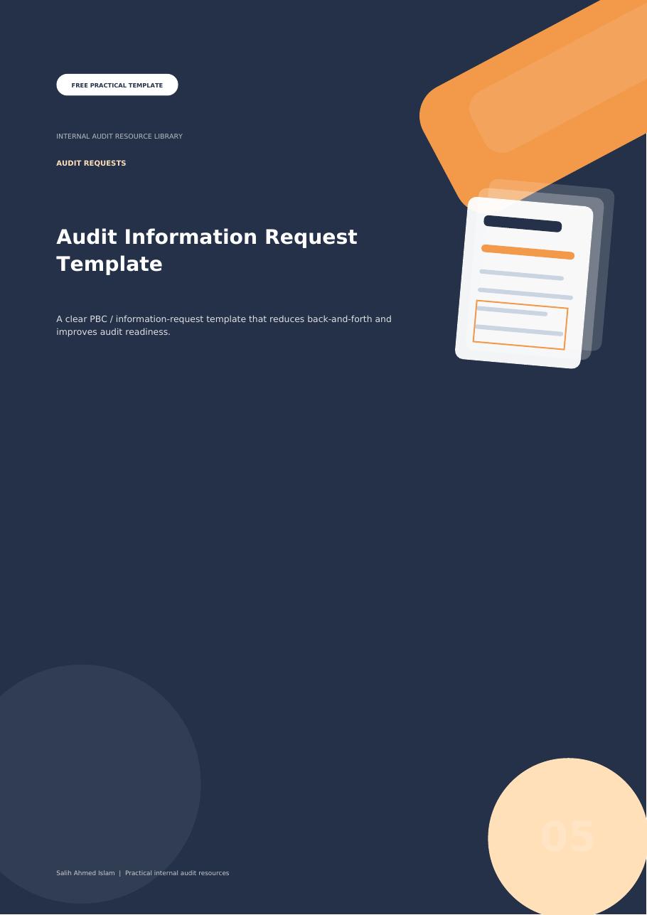 Audit Information Request Template free PDF cover