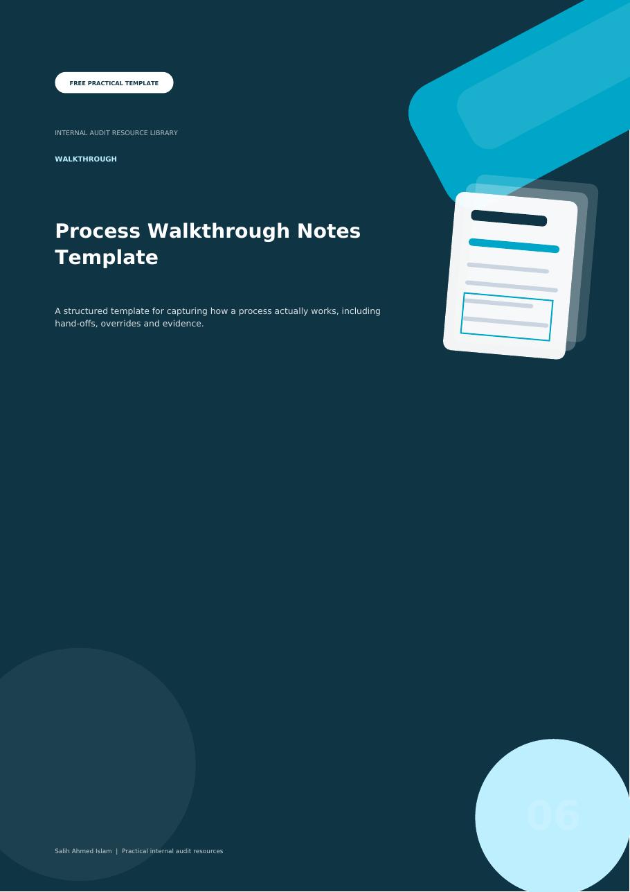 Process Walkthrough Notes Template free PDF cover