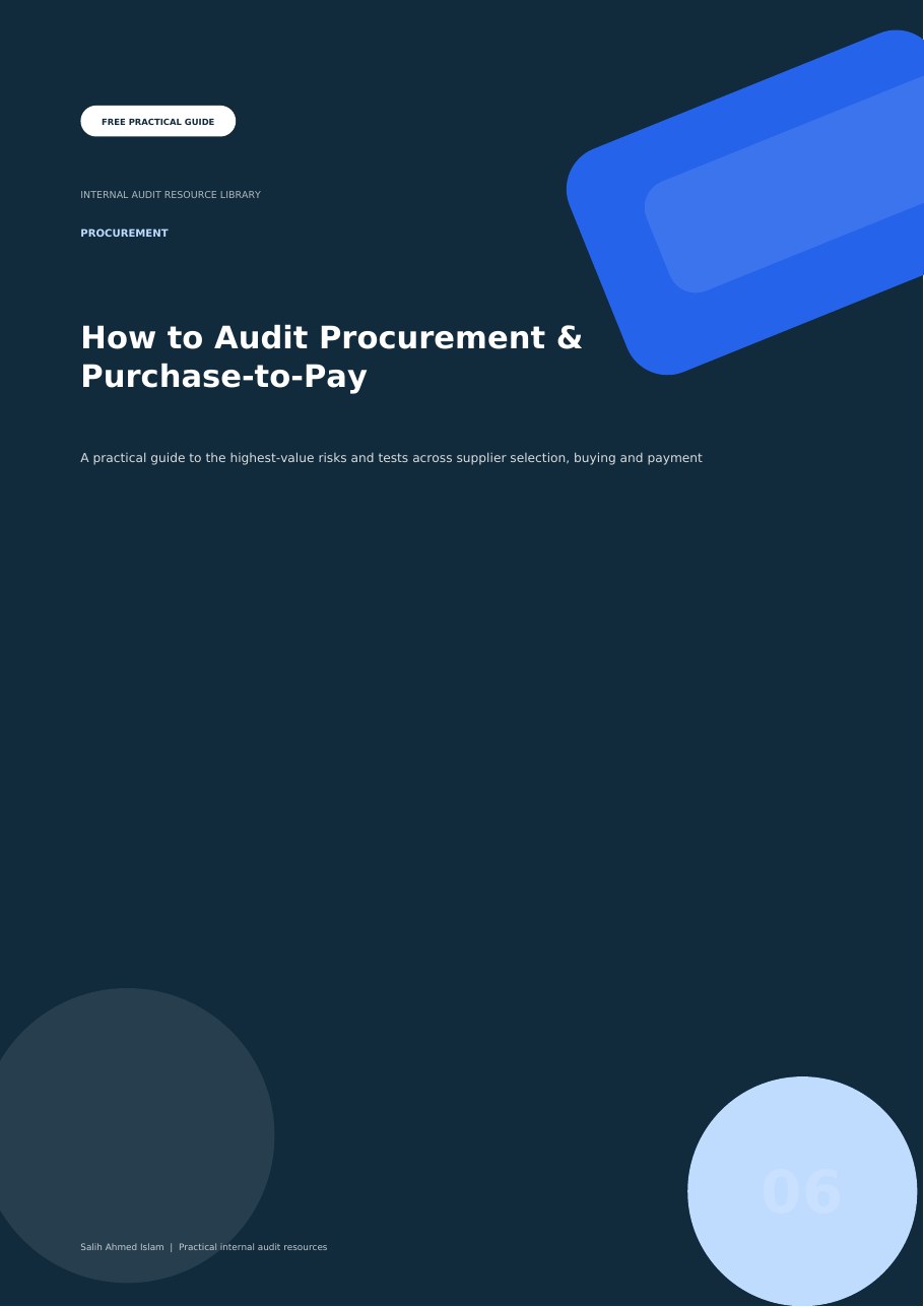 How to Audit Procurement & Purchase-to-Pay free PDF cover