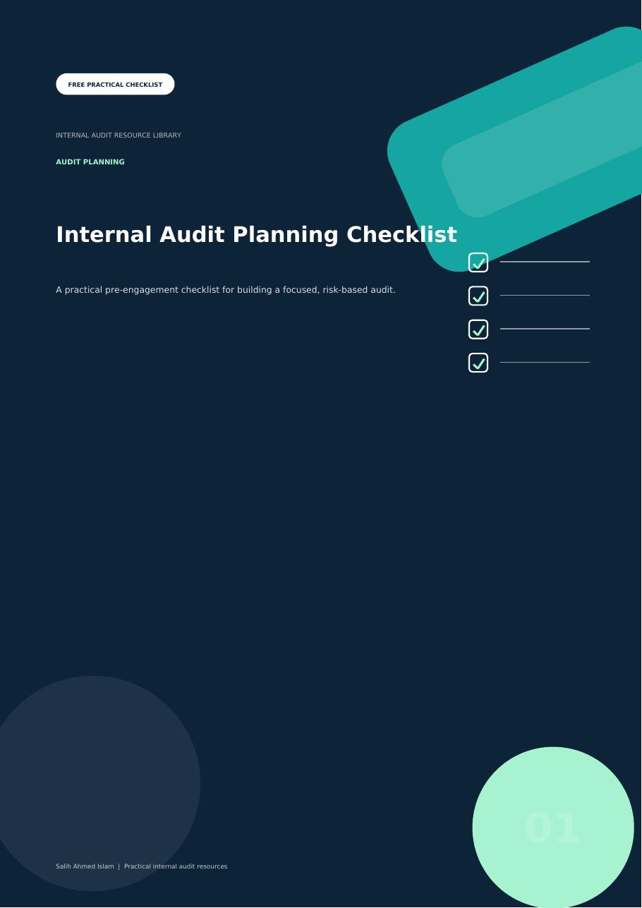 Internal Audit Planning Checklist free PDF cover