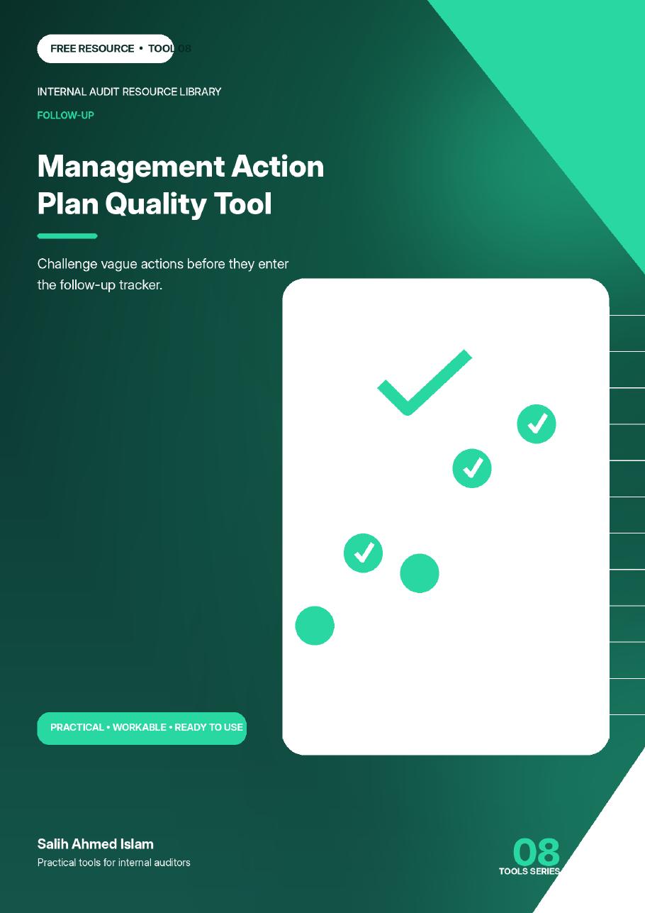 Management Action Plan Quality Tool free PDF cover