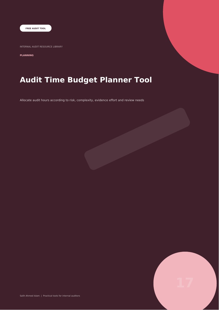 Audit Time Budget Planner Tool free PDF cover